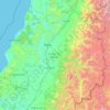 Mapa topográfico Región del Maule, altitud, relieve