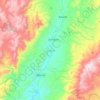 Mapa topográfico Juchipila, altitud, relieve