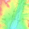 Mapa topográfico Villanueva de Gállego, altitud, relieve