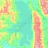 Mapa topográfico Lago Flathead, altitud, relieve
