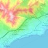 Mapa topográfico Benalmádena, altitud, relieve