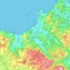Mapa topográfico Arteixo, altitud, relieve