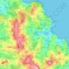 Mapa topográfico Sada, altitud, relieve