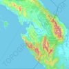 Mapa topográfico Darién, altitud, relieve