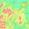 Mapa topográfico Shropshire Hills National Landscape, altitud, relieve