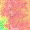 Mapa topográfico Bengaluru, altitud, relieve