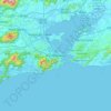 Mapa topográfico Río de Janeiro, altitud, relieve