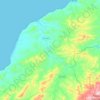 Mapa topográfico Zorritos, altitud, relieve