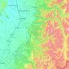 Mapa topográfico Colbún, altitud, relieve