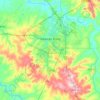 Mapa topográfico Ribeirão Preto, altitud, relieve