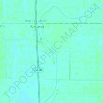 Mapa topográfico Palo Verde, altitud, relieve
