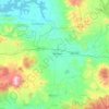 Mapa topográfico Maravatío, altitud, relieve