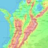 Mapa topográfico Río Magdalena, altitud, relieve