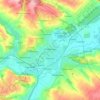 Mapa topográfico Sláviansk, altitud, relieve