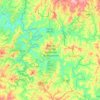 Mapa topográfico Tietê, altitud, relieve
