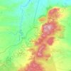 Mapa topográfico Pliego, altitud, relieve