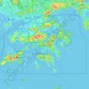 Mapa topográfico Hong Kong, altitud, relieve