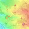 Mapa topográfico Toretsk, altitud, relieve