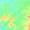 Mapa topográfico Toabré, altitud, relieve