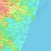 Mapa topográfico Recife, altitud, relieve