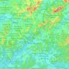 Mapa topográfico Ribeirão Pires, altitud, relieve