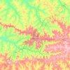 Mapa topográfico Marília, altitud, relieve
