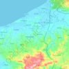Mapa topográfico Aguada, altitud, relieve