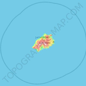 Mapa topográfico Santa Elena, altitud, relieve