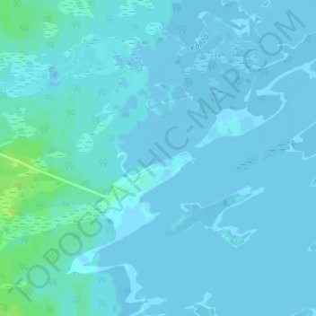 Mapa topográfico Kalkalahti, altitud, relieve