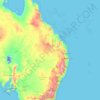 Mapa topográfico Gran Cordillera Divisoria, altitud, relieve