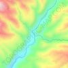 Mapa topográfico Río Jiboa, altitud, relieve