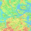 Mapa topográfico Estocolmo, altitud, relieve