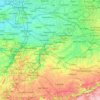 Mapa topográfico Brabante Flamenco, altitud, relieve