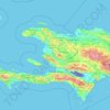 Mapa topográfico Haití, altitud, relieve