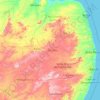 Mapa topográfico Paraíba, altitud, relieve