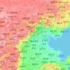 Mapa topográfico Hebei, altitud, relieve