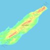 Mapa topográfico Isla Isabela, altitud, relieve