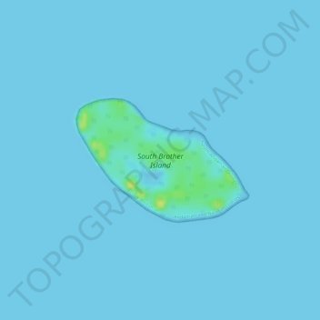 Mapa topográfico South Brother Island, altitud, relieve